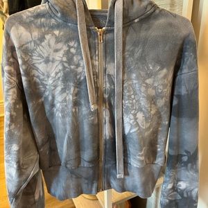 Super cozy tie dye zip up- cropped
